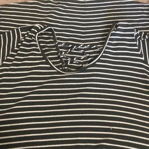 White and navy green dress